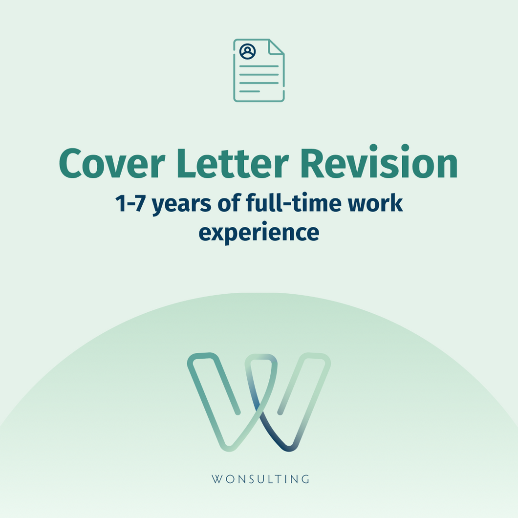 Early Career - Cover Letter Revision