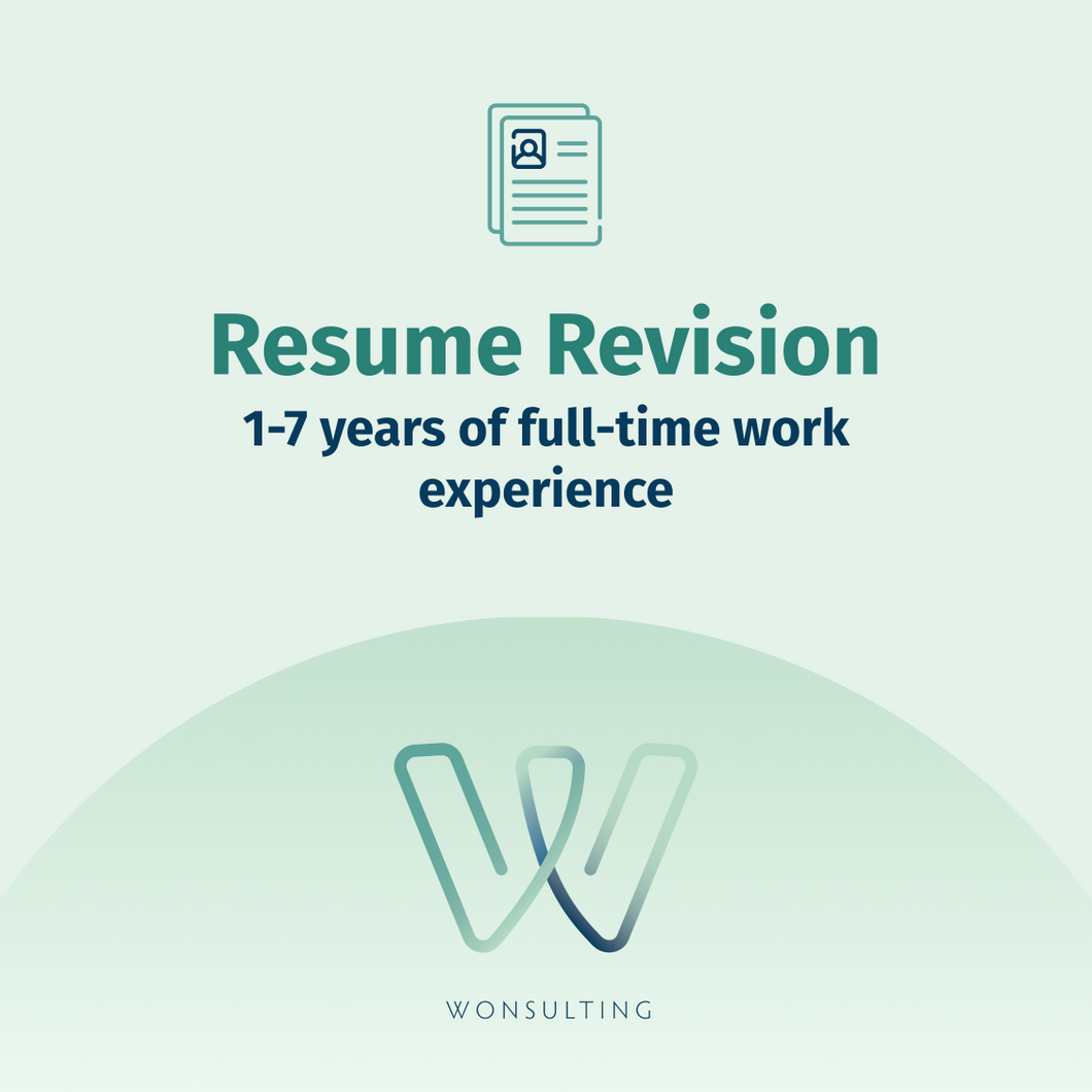 Early Career - Resume Revision